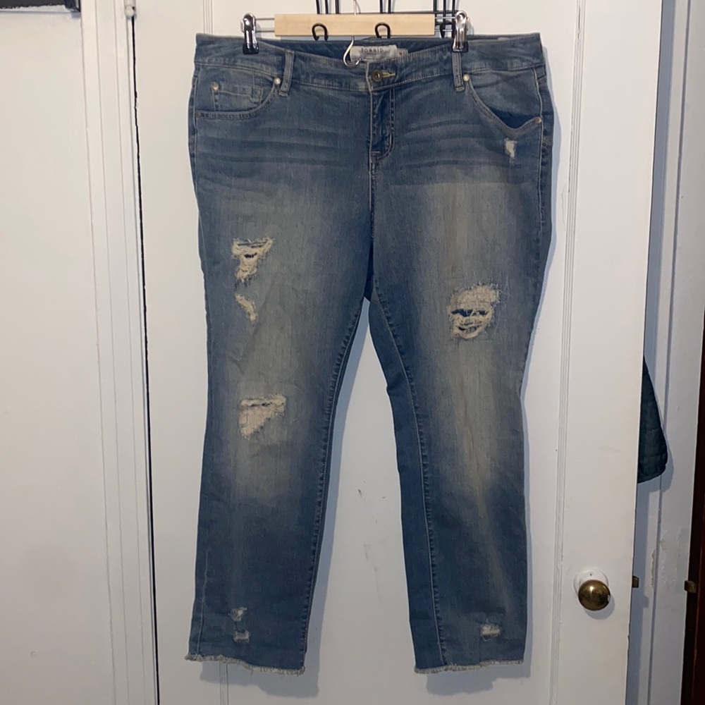 torrid Boyfriend distressed denim jeans